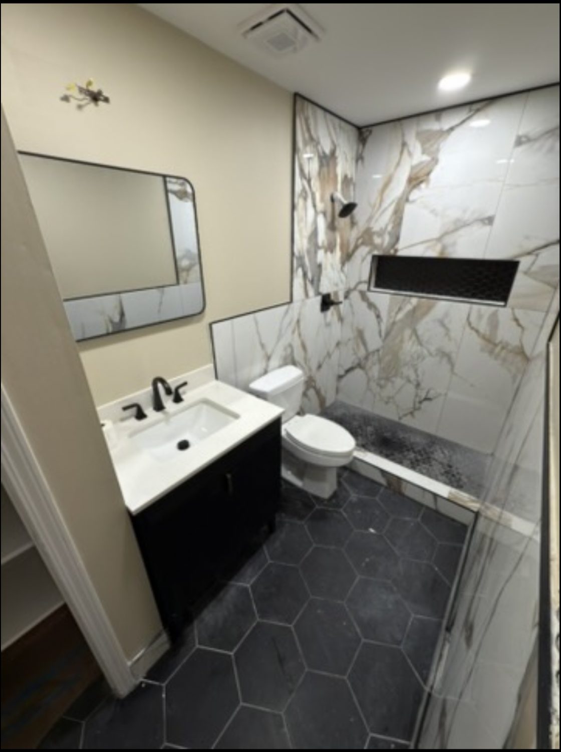 Bathroom remodel plumbing by Vertex Services